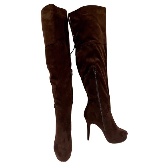 NWOTB — Charles David Over-the-knee Boots in Chocolate Brown Size 7.5 - Picture 3 of 10